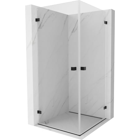 Mexen Lunar-B Duo kabina prysznicowa uchylna 85 x 85 cm, transparent, czarna - 832-085L-085P-70-00