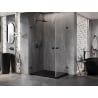 Mexen Lunar-B Duo kabina prysznicowa uchylna 100 x 85 cm, transparent, czarna - 832-100L-085P-70-00