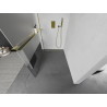 Mexen Kioto+ ścianka prysznicowa z półką Walk-in 80 x 200 cm, transparent/szron, złota - 800-080-121-50-35