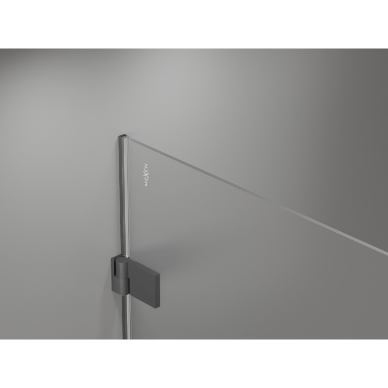 Mexen Lunar-B Duo kabina prysznicowa uchylna 80 x 70 cm, transparent, gun metal - 832-080L-070P-95-00