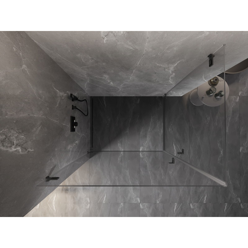 Mexen Lunar-B Duo kabina prysznicowa uchylna 95 x 75 cm, transparent, gun metal - 832-095L-075P-95-00