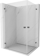 Mexen Lunar-B Duo kabina prysznicowa uchylna 100 x 75 cm, transparent, gun metal - 832-100L-075P-95-00