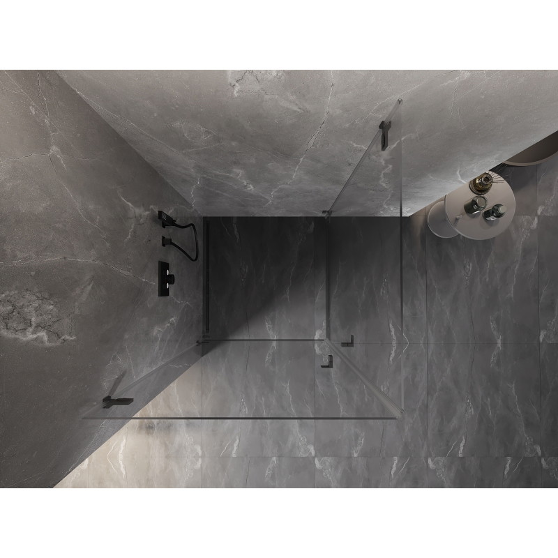 Mexen Lunar-B Duo kabina prysznicowa uchylna 85 x 85 cm, transparent, gun metal - 832-085L-085P-95-00