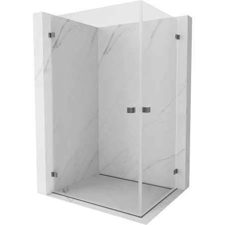 Mexen Lunar-B Duo kabina prysznicowa uchylna 95 x 85 cm, transparent, gun metal - 832-095L-085P-95-00