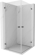 Mexen Lunar-B Duo kabina prysznicowa uchylna 90 x 90 cm, transparent, gun metal - 832-090L-090P-95-00