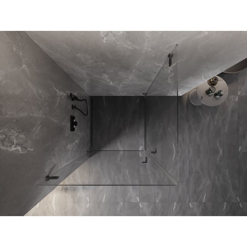 Mexen Lunar-B Duo kabina prysznicowa uchylna 95 x 95 cm, transparent, gun metal - 832-095L-095P-95-00