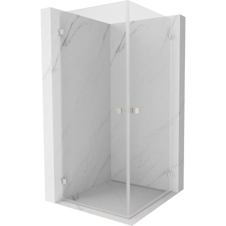Mexen Lunar-B Duo kabina prysznicowa uchylna 95 x 95 cm, transparent, nikiel szczotkowany - 832-095L-095P-97-00