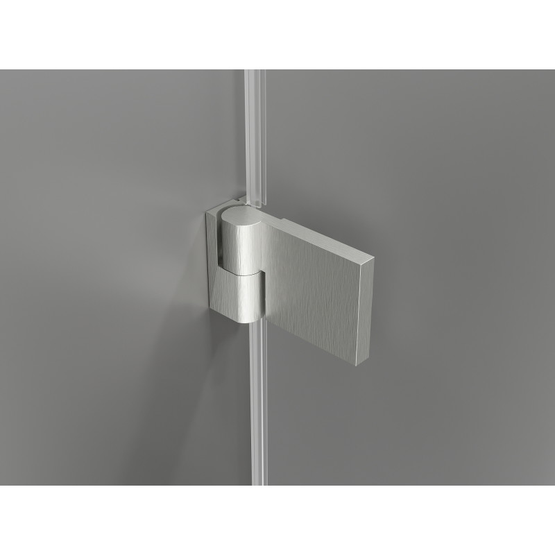 Mexen Lunar-B Duo kabina prysznicowa uchylna 95 x 95 cm, transparent, nikiel szczotkowany - 832-095L-095P-97-00