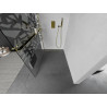 Mexen Kioto+ ścianka prysznicowa z półką Walk-in 80 x 200 cm, biały wzór, złota - 800-080-121-50-85