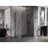 Mexen Lunar-B kabina prysznicowa uchylna prawa 100 x 80 cm, transparent, czarna - 832-100-080-70-00-P