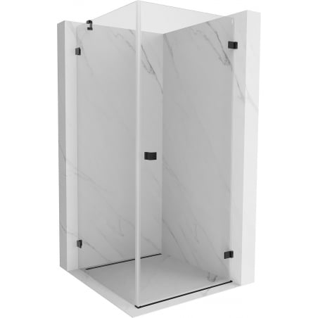 Mexen Lunar-B kabina prysznicowa uchylna prawa 90 x 90 cm, transparent, czarna - 832-090-090-70-00-P