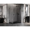 Mexen Lunar-B kabina prysznicowa uchylna prawa 100 x 90 cm, transparent, czarna - 832-100-090-70-00-P
