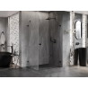 Mexen Lunar-B kabina prysznicowa uchylna prawa 100 x 90 cm, transparent, czarna - 832-100-090-70-00-P