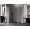 Mexen Lunar-B L kabina prysznicowa uchylna lewa 80 x 70 cm, transparent, gun gray szczotkowany - 832L-080-070-66-00-L