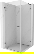 Mexen Lunar-B L kabina prysznicowa uchylna lewa 80 x 80 cm, transparent, gun gray szczotkowany - 832L-080-080-66-00-L