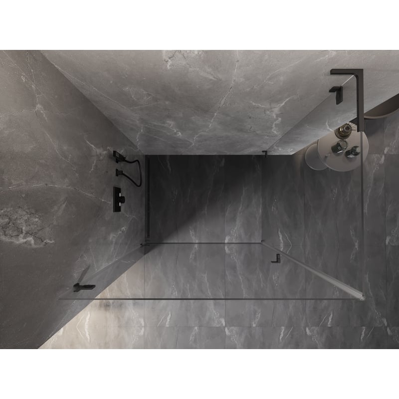 Mexen Lunar-B L kabina prysznicowa uchylna lewa 85 x 80 cm, transparent, gun gray szczotkowany - 832L-085-080-66-00-L