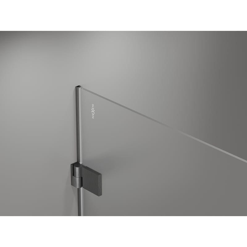 Mexen Lunar-B L kabina prysznicowa uchylna lewa 100 x 90 cm, transparent, gun gray szczotkowany - 832L-100-090-66-00-L