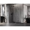 Mexen Lunar-B L kabina prysznicowa uchylna lewa 100 x 100 cm, transparent, gun gray szczotkowany - 832L-100-100-66-00-L