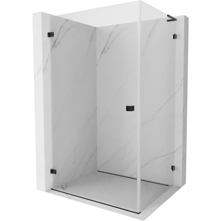 Mexen Lunar-B L kabina prysznicowa uchylna lewa 85 x 80 cm, transparent, czarna - 832L-085-080-70-00-L