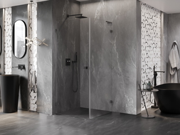 Mexen Lunar-B L kabina prysznicowa uchylna lewa 70 x 70 cm, transparent, gun metal - 832L-070-070-95-00-L