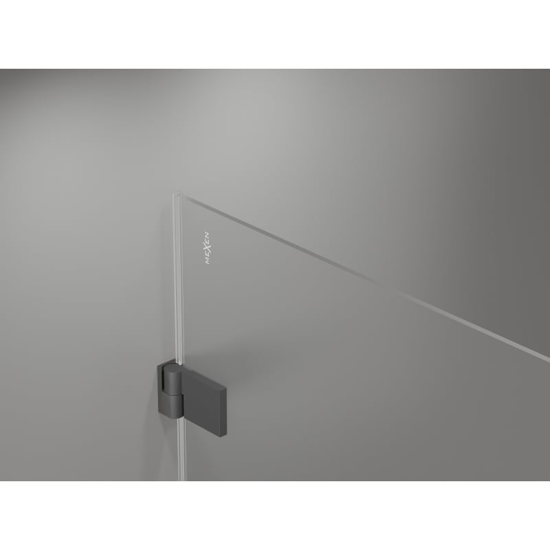 Mexen Lunar-B L kabina prysznicowa uchylna lewa 85 x 80 cm, transparent, gun metal - 832L-085-080-95-00-L