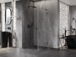Mexen Lunar-B L kabina prysznicowa uchylna lewa 90 x 90 cm, transparent, gun metal - 832L-090-090-95-00-L
