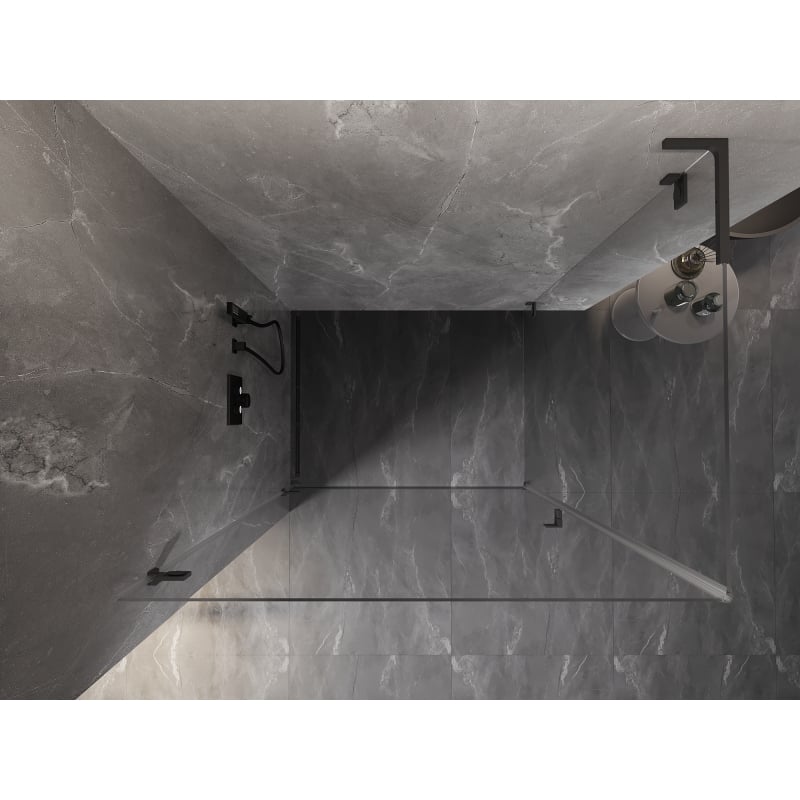 Mexen Lunar-B L kabina prysznicowa uchylna lewa 95 x 80 cm, transparent, gun metal - 832L-095-080-95-00-L
