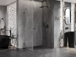 Mexen Lunar-B kabina prysznicowa uchylna prawa 85 x 80 cm, transparent, gun metal - 832-085-080-95-00-P
