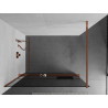 Mexen Kioto+ ścianka prysznicowa z półką Walk-in 70 x 200 cm, grafit, różowe złoto - 800-070-121-60-40