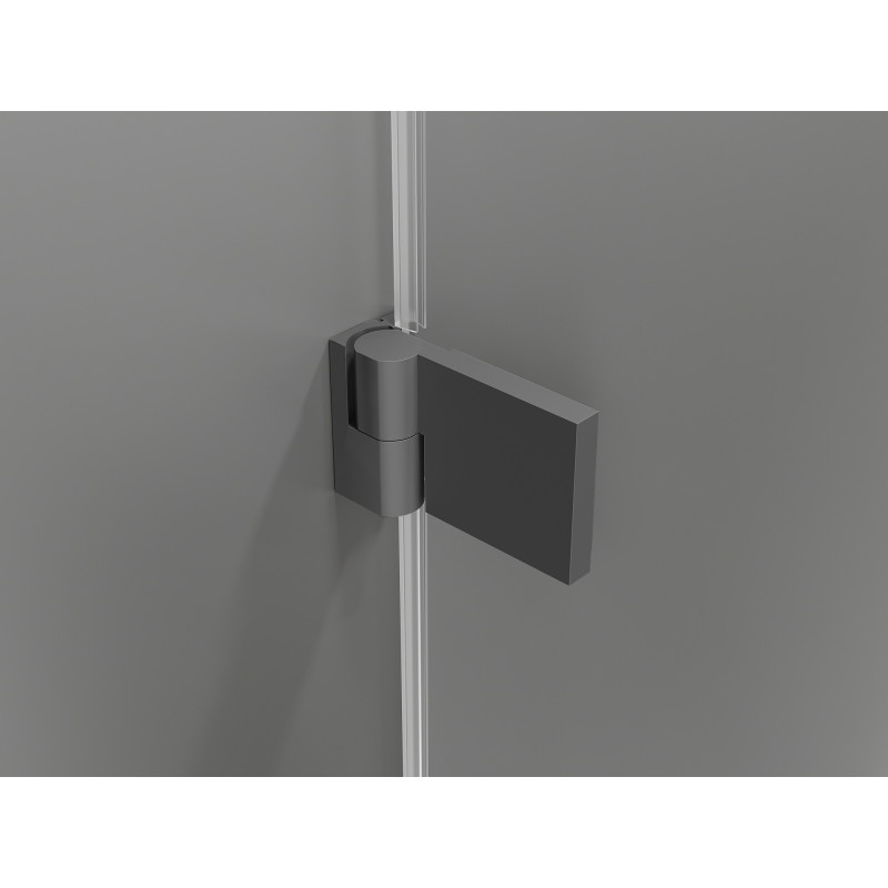 Mexen Lunar-B kabina prysznicowa uchylna prawa 100 x 100 cm, transparent, gun metal - 832-100-100-95-00-P