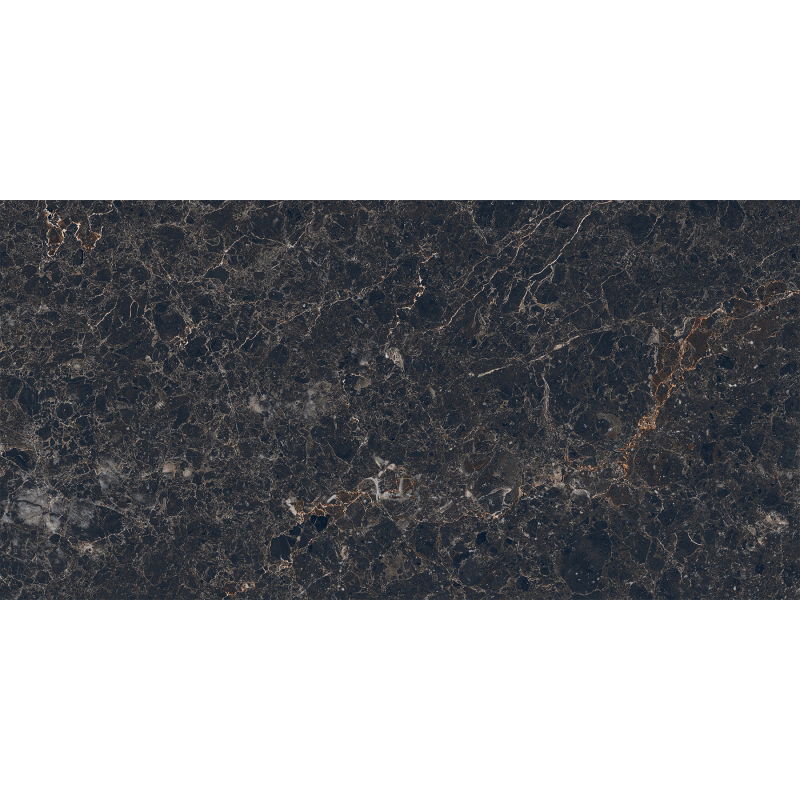 Mexen Slik Emperador Black gres szkliwiony rekt. G1, płytka podłogowo-ścienna 120 x 60 cm, wysoki połysk - TL207-120-060-01