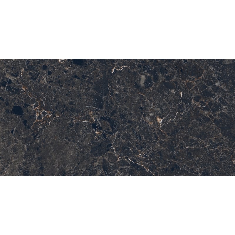 Mexen Slik Emperador Black gres szkliwiony rekt. G1, płytka podłogowo-ścienna 120 x 60 cm, wysoki połysk - TL207-120-060-01