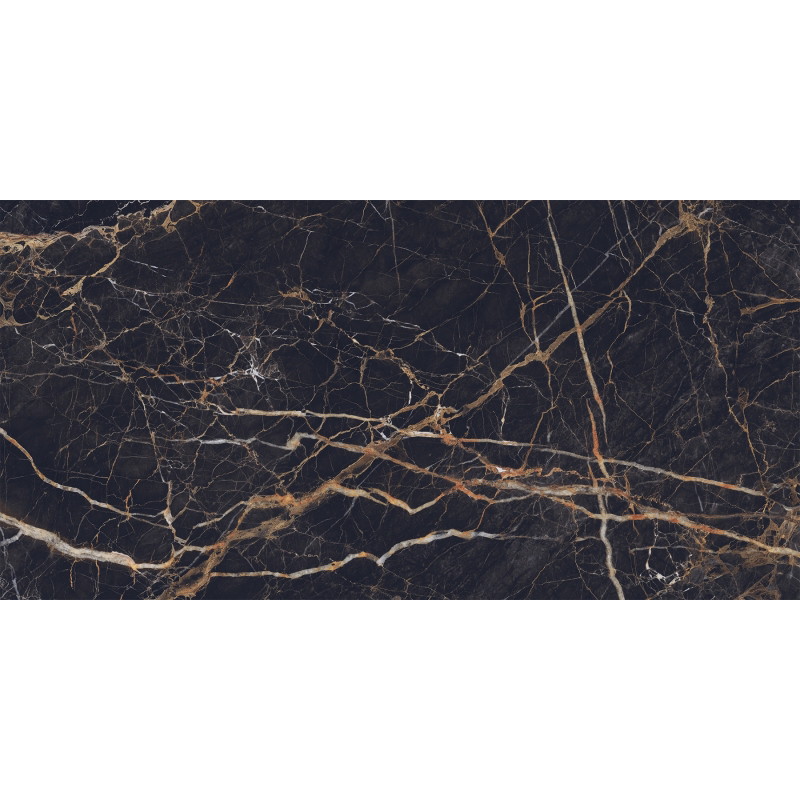 Mexen Orlo Black gres szkliwiony rekt. G1, płytka podłogowo-ścienna 120 x 60 cm, wysoki połysk - TL211-120-060-00