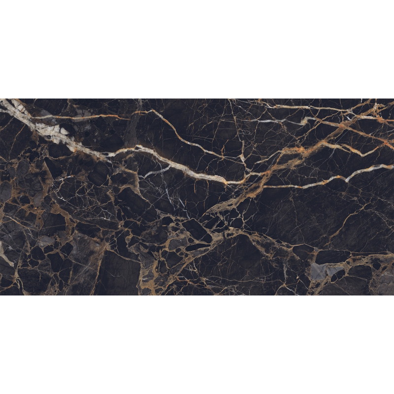 Mexen Orlo Black gres szkliwiony rekt. G1, płytka podłogowo-ścienna 120 x 60 cm, wysoki połysk - TL211-120-060-00