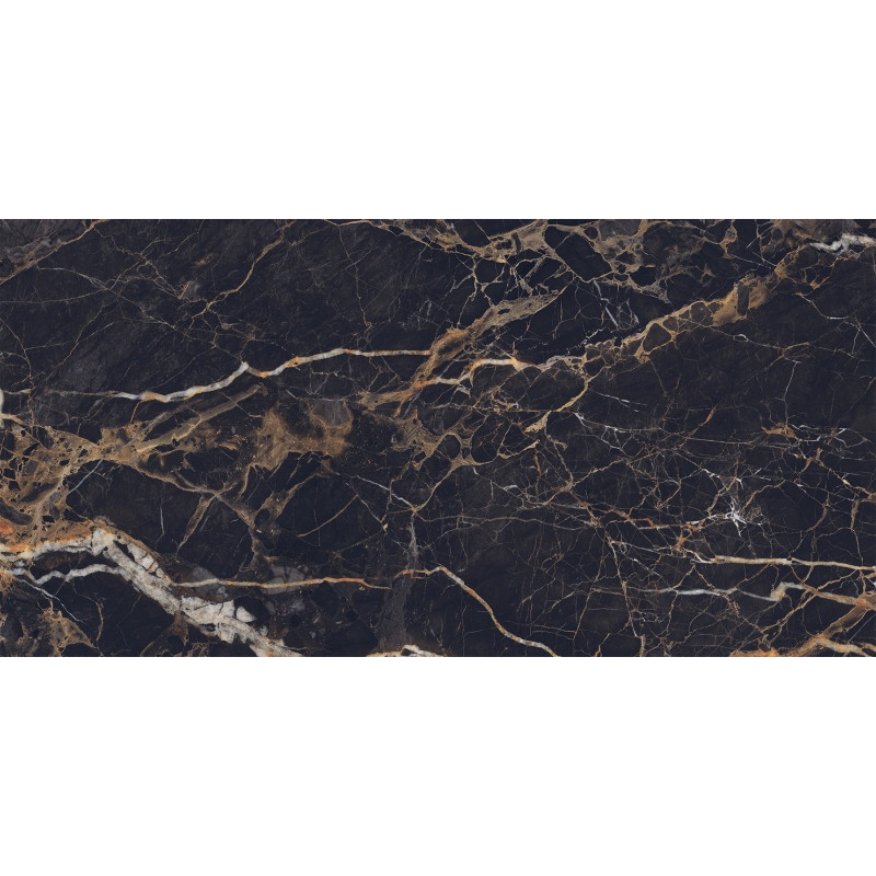 Mexen Orlo Black gres szkliwiony rekt. G1, płytka podłogowo-ścienna 120 x 60 cm, wysoki połysk - TL211-120-060-00
