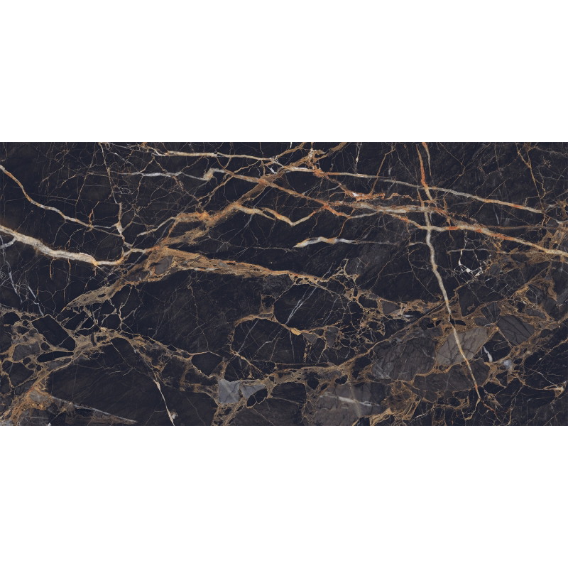 Mexen Orlo Black gres szkliwiony rekt. G1, płytka podłogowo-ścienna 120 x 60 cm, wysoki połysk - TL211-120-060-00