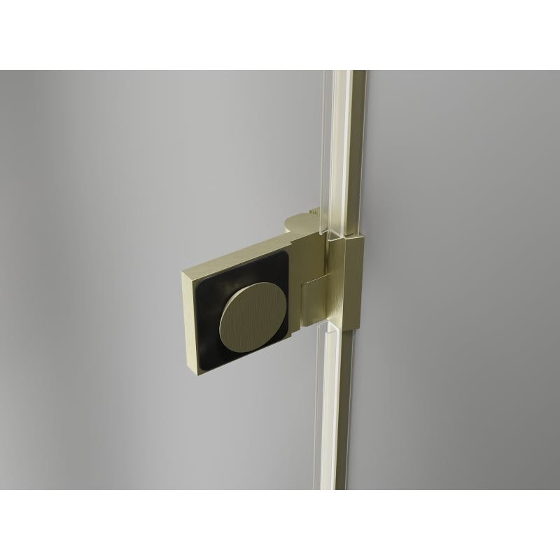 Mexen Lunar-B L kabina prysznicowa uchylna prawa 100 x 80 cm, transparent, złota szczotkowana - 832L-100-080-55-00-P