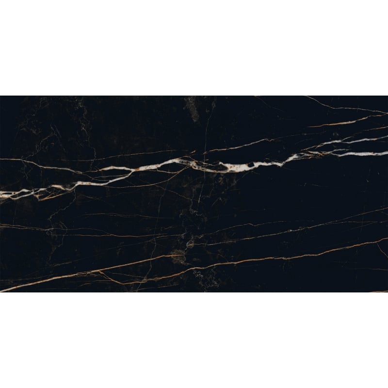 Mexen Flamingo Black gres szkliwiony rekt. G1, płytka podłogowo-ścienna 120 x 60 cm, wysoki połysk - TL215-120-060-00