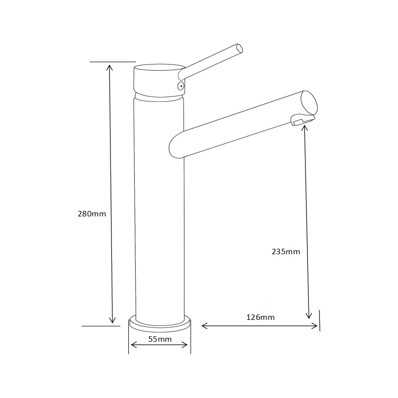 Mexen Eri bateria umywalkowa wysoka, chrom - 74210-00