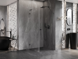 Mexen Lunar-B L kabina prysznicowa uchylna prawa 80 x 80 cm, transparent, gun metal - 832L-080-080-95-00-P