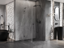 Mexen Lunar-B L kabina prysznicowa uchylna prawa 90 x 90 cm, transparent, gun metal - 832L-090-090-95-00-P