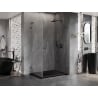 Mexen Lunar-B L kabina prysznicowa uchylna prawa 100 x 90 cm, transparent, gun metal - 832L-100-090-95-00-P