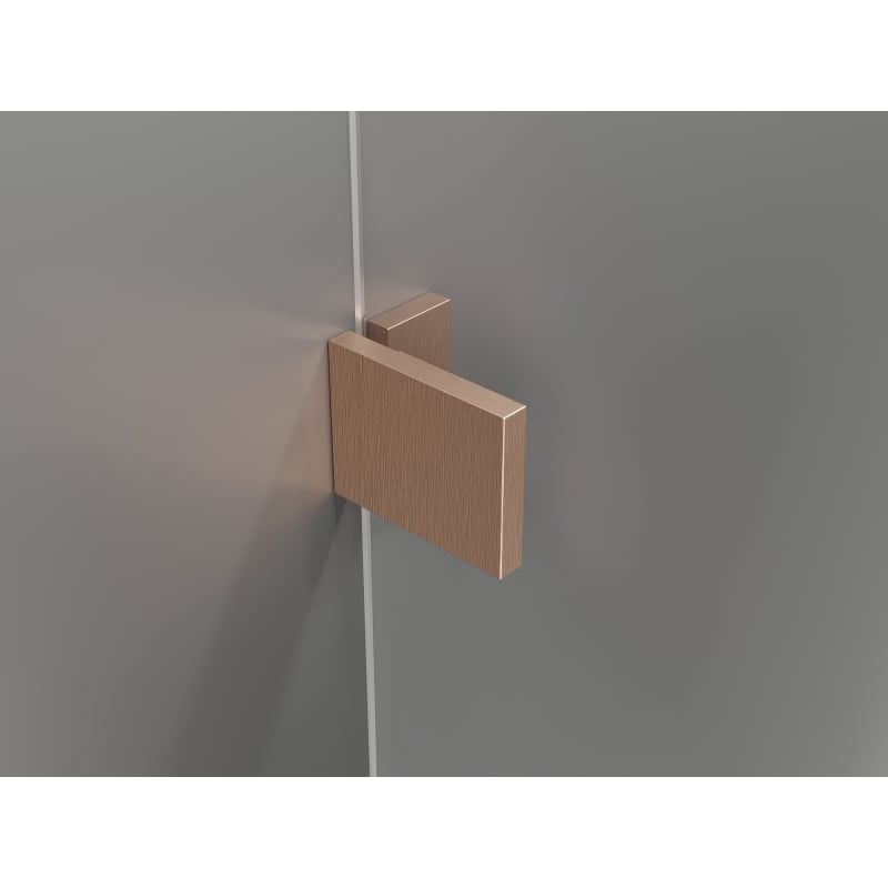 Mexen Lunar-B L kabina prysznicowa uchylna prawa 90 x 90 cm, transparent, miedź szczotkowana - 832L-090-090-65-00-P