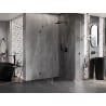 Mexen Lunar-B L kabina prysznicowa uchylna prawa 80 x 80 cm, transparent, gun gray szczotkowany - 832L-080-080-66-00-P