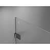 Mexen Lunar-B L kabina prysznicowa uchylna prawa 90 x 80 cm, transparent, gun gray szczotkowany - 832L-090-080-66-00-P
