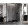Mexen Lunar-B L kabina prysznicowa uchylna prawa 90 x 80 cm, transparent, gun gray szczotkowany - 832L-090-080-66-00-P