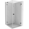 Mexen Lunar-B L kabina prysznicowa uchylna prawa 80 x 80 cm, transparent, czarna - 832L-080-080-70-00-P