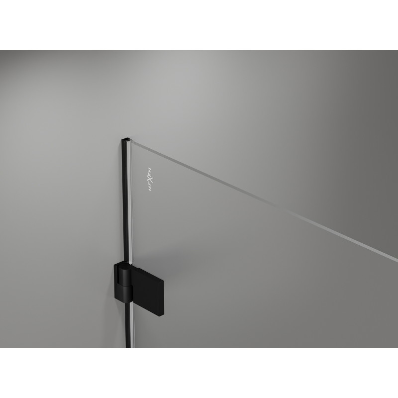 Mexen Lunar-B L kabina prysznicowa uchylna prawa 100 x 80 cm, transparent, czarna - 832L-100-080-70-00-P