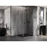 Mexen Lunar-B L kabina prysznicowa uchylna prawa 100 x 100 cm, transparent, czarna - 832L-100-100-70-00-P