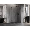 Mexen Lunar-B L kabina prysznicowa uchylna prawa 100 x 100 cm, transparent, czarna - 832L-100-100-70-00-P